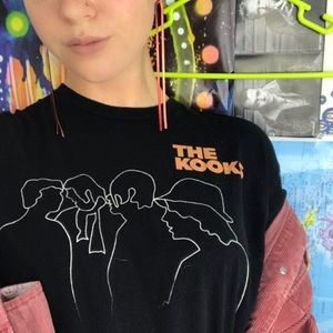 The Kooks Band Black Tee Size L American Apparel